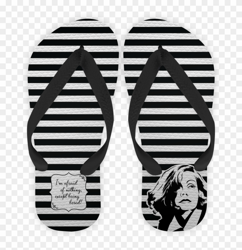 Chinelo Don't Bore Greta Garbo - Blue White Striped Havaianas Clipart