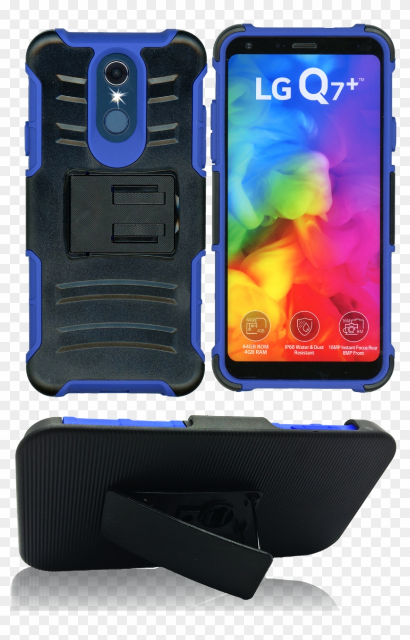 Lg Q7/q7 Plus Mm 3 In 1 Combo Blue - Mobile Phone Case Clipart