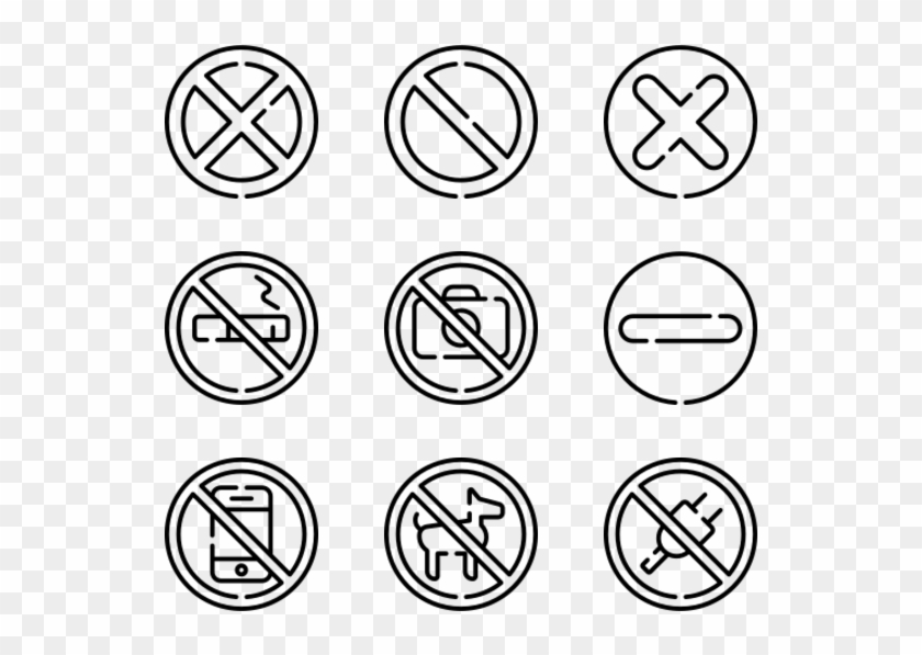 Signals And Prohibitions - Circle Clipart