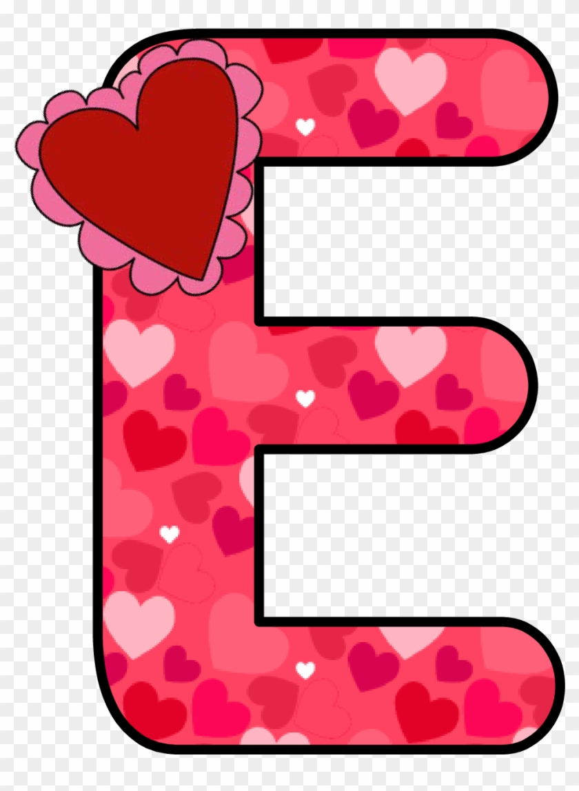 P Clipart Embroidered Letter - Letras Decoradas Con Corazones - Png Download