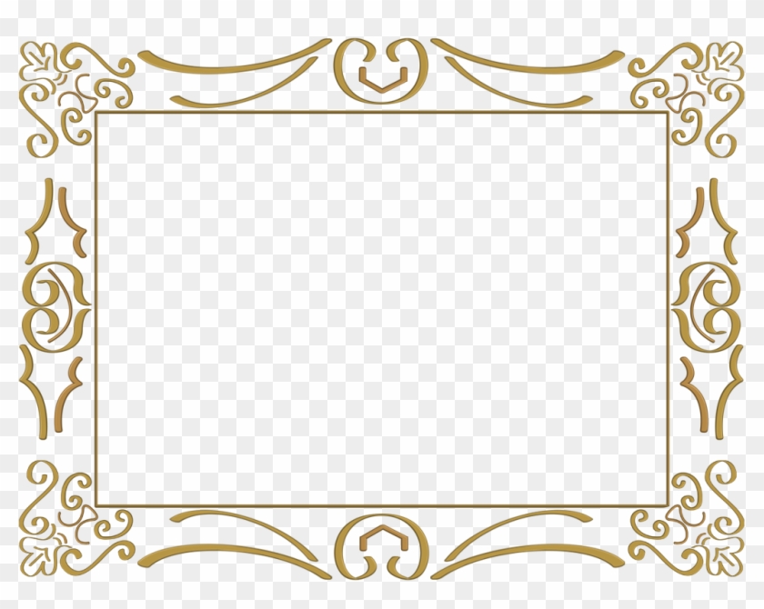 Clip Art Borda Dourada Para Convite - Borda Dourada Para Certificado - Png Download