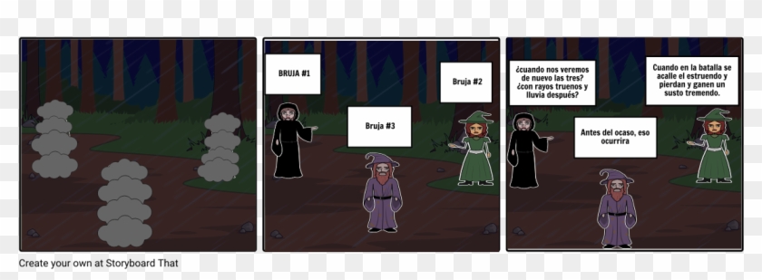 Macbeth Escena - Cartoon Clipart