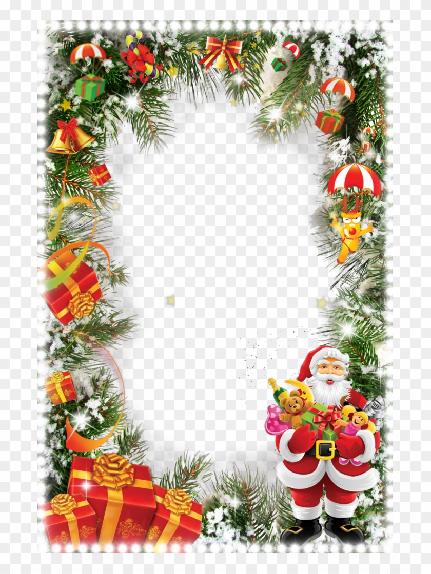 Montaje Ve Hacia La Sección De "poner Marco A La Foto\ - Frame Christmas Clipart #4420025