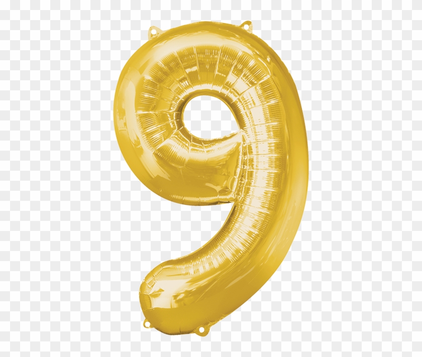 Numero 9 Dorado 28 Pulgadas Globo Metálico - 40 Number 9 Foil Balloon Red Clipart