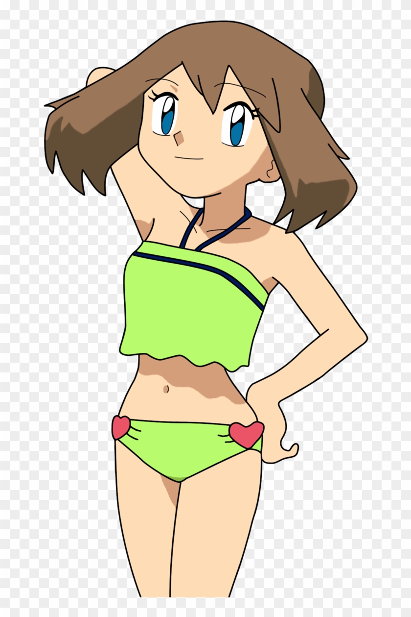 Download View May Swimsuit 3 , - Pokemon May Green Bikini Clipart Png Downl...