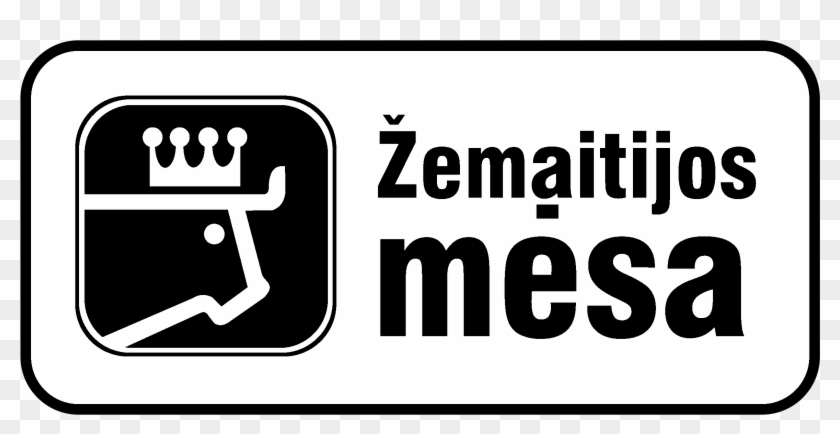 Zemaitijos Mesa Logo Black And White - Resegup Clipart