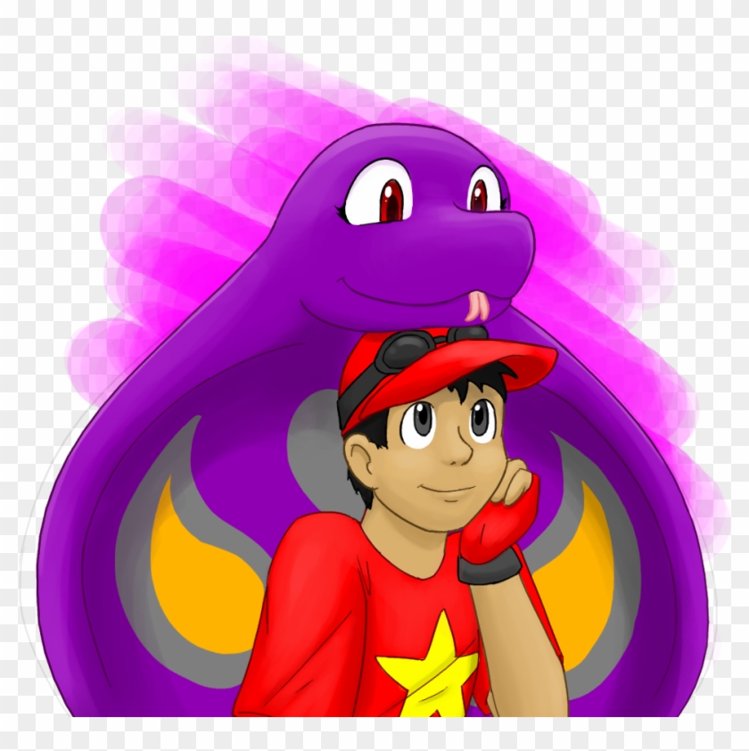 Arbok And A - Cartoon Clipart