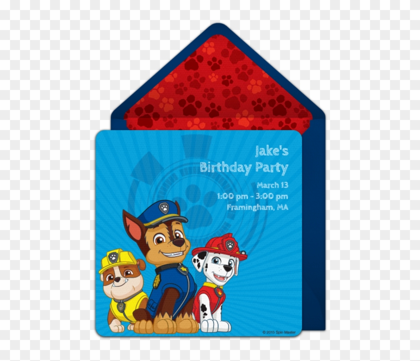Paw Patrol Group Online Invitation - Editable Paw Patrol Birthday Invitations Clipart