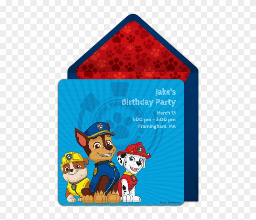 Paw Patrol Group Online Invitation - Editable Paw Patrol Birthday Invitations Clipart #4422663