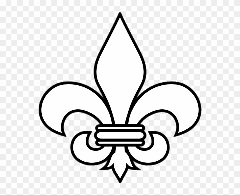 Black And White Fleur De Lis - Flor De Lis Jpg Clipart #4422894