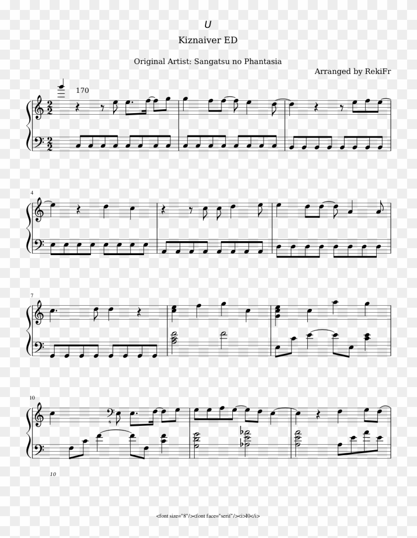 Hajimari No Sokudo - Circle Marques Houston Piano Sheet Music Clipart