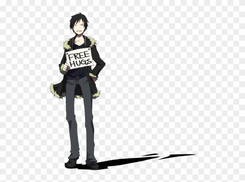 Hato Prod - Orihara Izaya Free Hugs Clipart