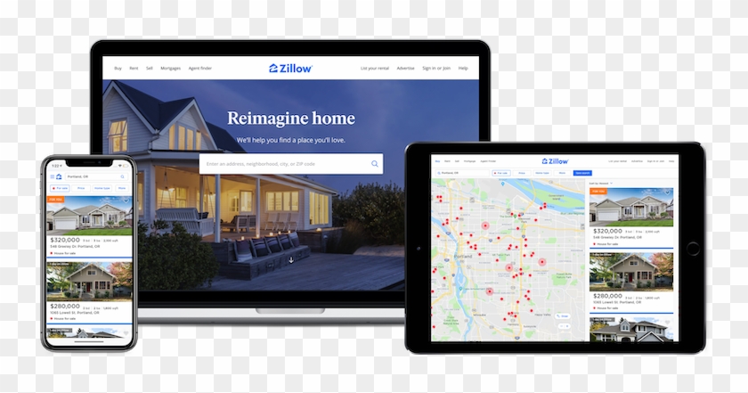 Zillow Starts Buying And Selling Homes In Twin Cities - Tablet Computer Clipart