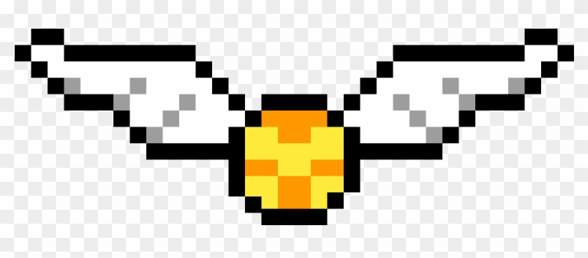 Harry Potter Golden Snitch - Pixel Art Harry Potter Clipart #4425167