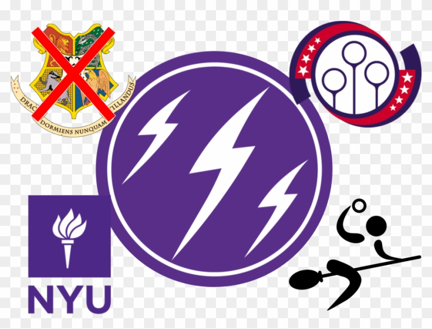 Players Fly Around The Field On Broomsticks, Scoring - Emblem Clipart #4425273