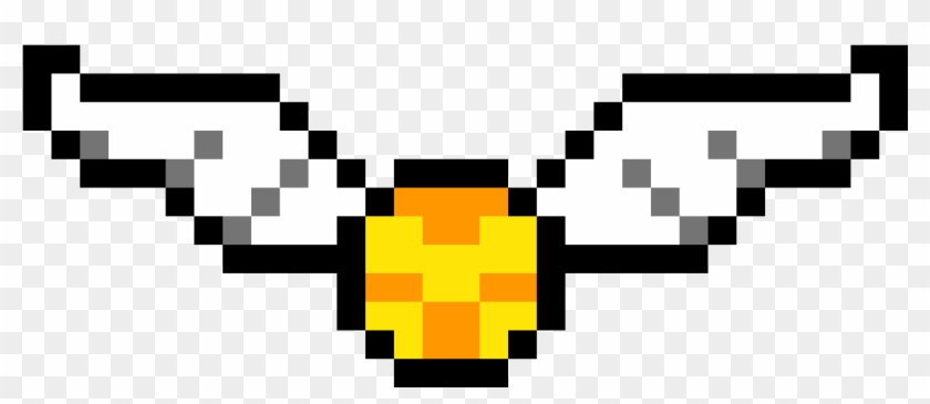 The Golden Snitch - Pixel Art Harry Potter Clipart