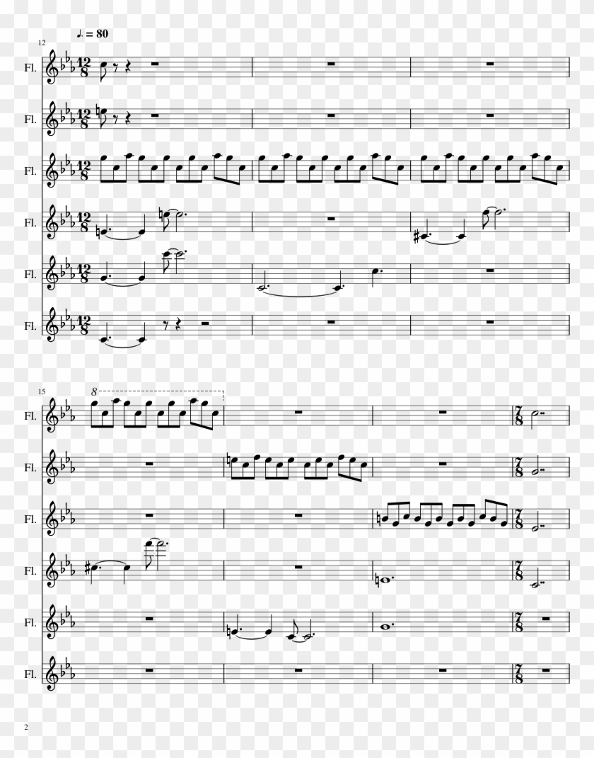 Fantastic Beasts And Where To Find Them - Brave Spirit Flute Sheet Music Clipart