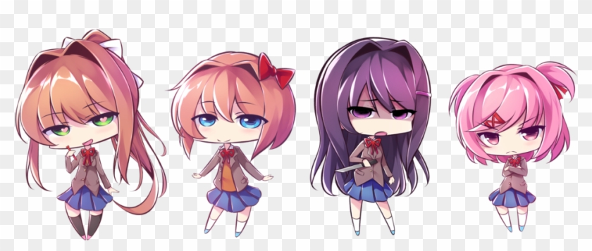 Doki Doki Literature Club Kawaii , Png Download - Chibi Dokidoki Literature Club Clipart #4427348