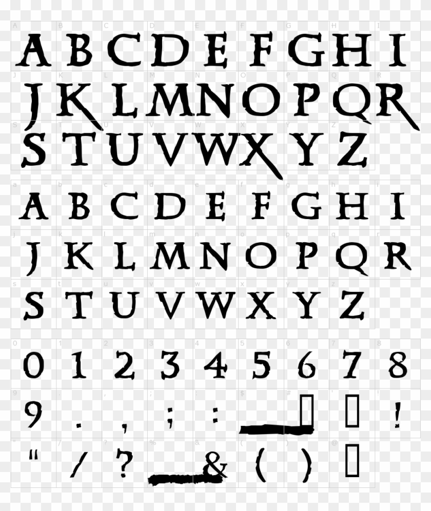 Font Characters - 19 In Old English Clipart #4427690