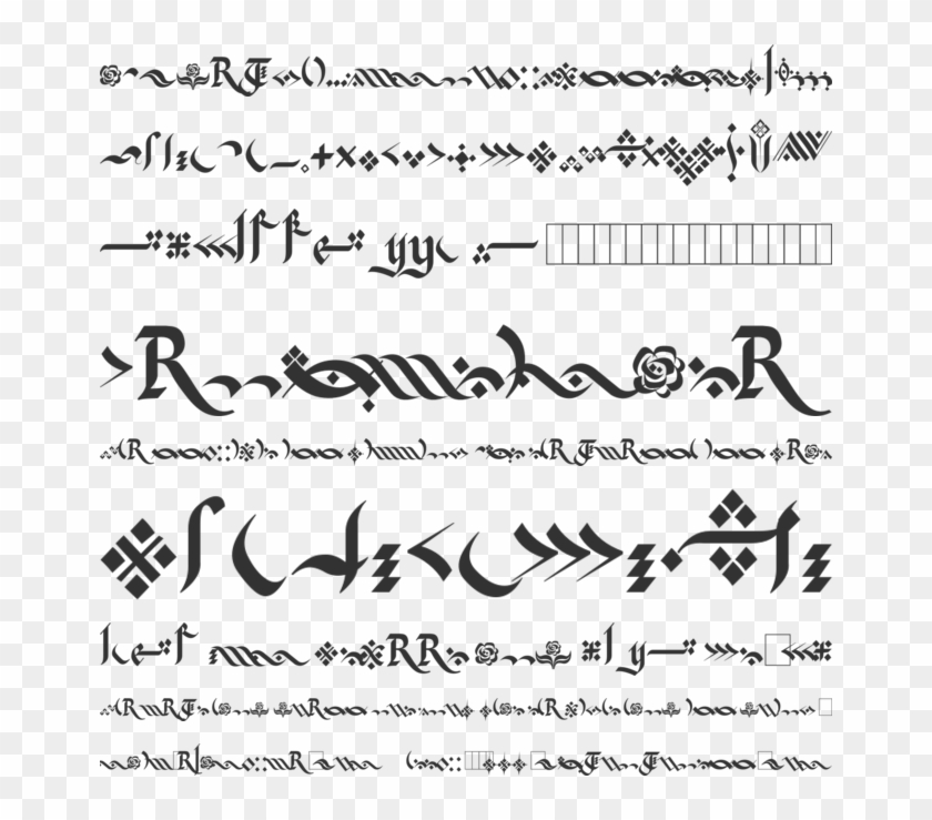 Kingthings Flourishes - Italic Font Clipart