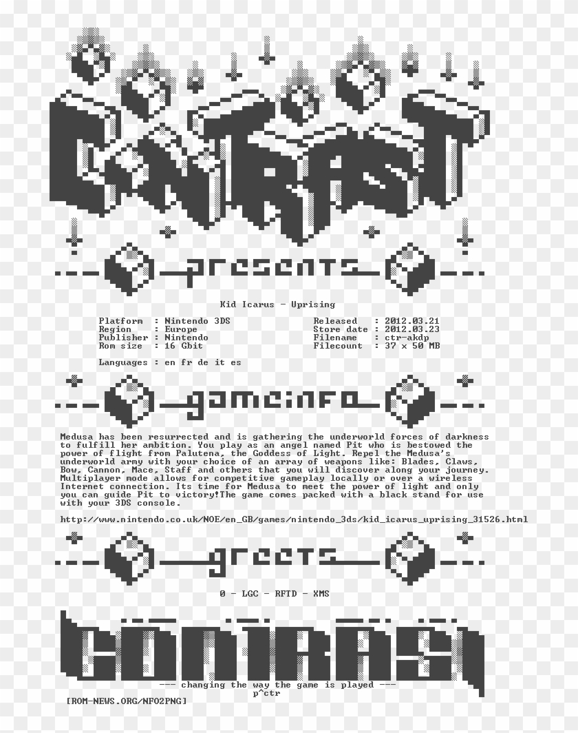 Kid - Icarus - Uprising - Eur - 3ds-contrast - - Poster Clipart