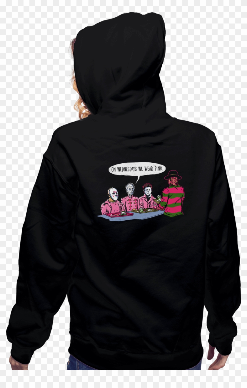 On Wednesday's We Wear Pink - Sweatshirt Clipart #4428959