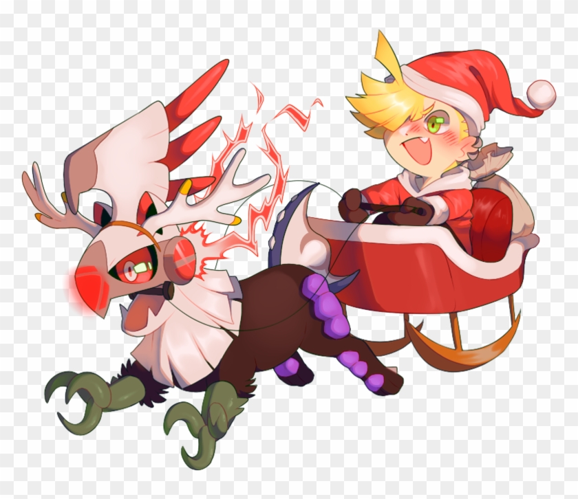 #pokemon #gladion #silvally #christmas #santa #sleigh - Shiny Poison Type Silvally Clipart #4429520