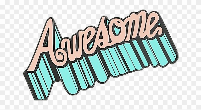 Awesome Frase 3d Ingles Tumblr Pink Cartel Asombroso - Awesome Png Clipart