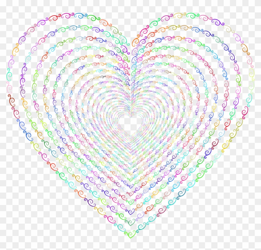 Prismatic Flourish Tunnel No Background Icons Png - Heart Clipart #4429585
