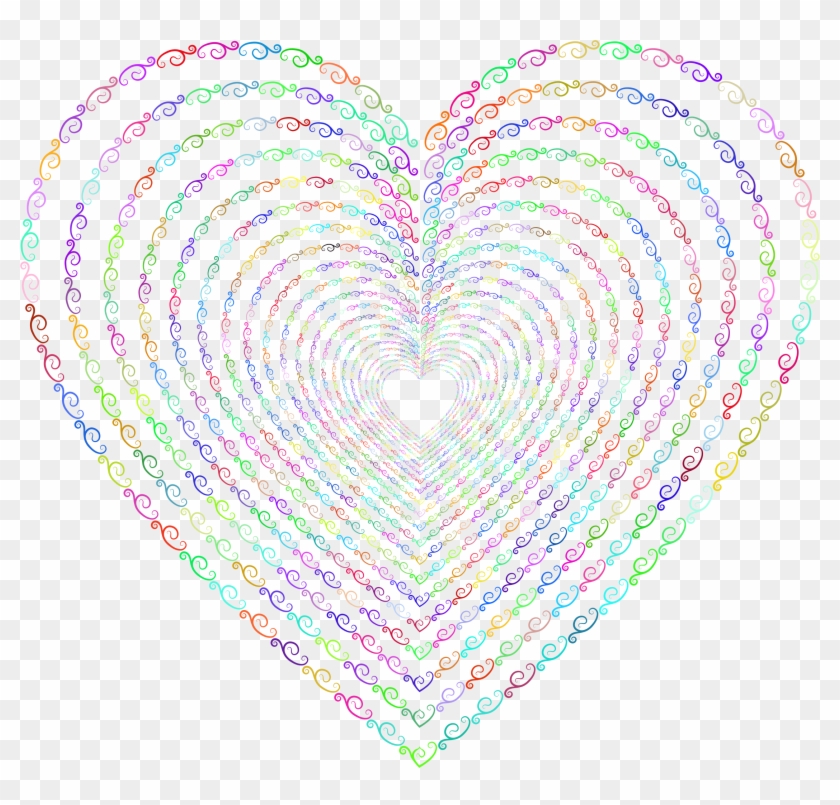Prismatic Flourish Tunnel No Background Icons Png - Heart Clipart