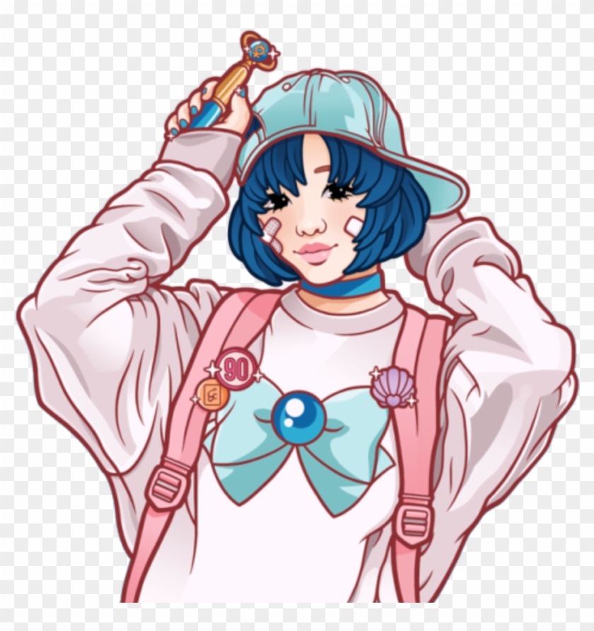 #tumblr #girl #anime #sailormoon - Fight Like A Girl Sailor Mercury Clipart