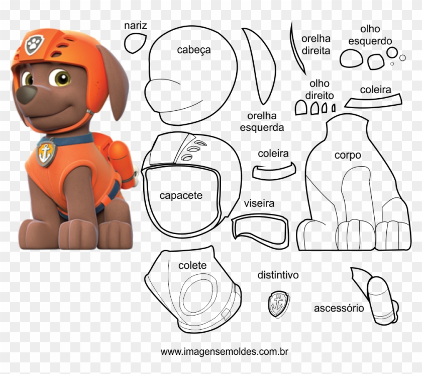Creditos - Imagensemoldes - Paw Patrol Characters Png Clipart