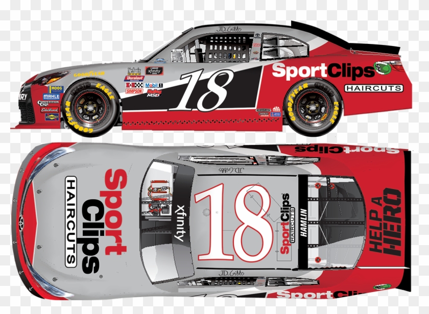 Denny Hamlin 2018 Sport Clips Darlington - Denny Hamlin Sport Clips Darlington - Png Download