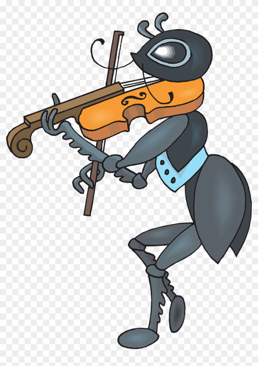 Ant Playing Violin Clipart