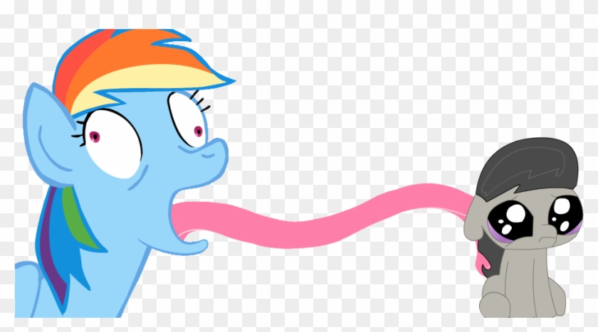 Dashtavia, Derp, Female, Impossibly Long Tongue, Lesbian, - Rainbow Dash Tongue Clipart #4430419