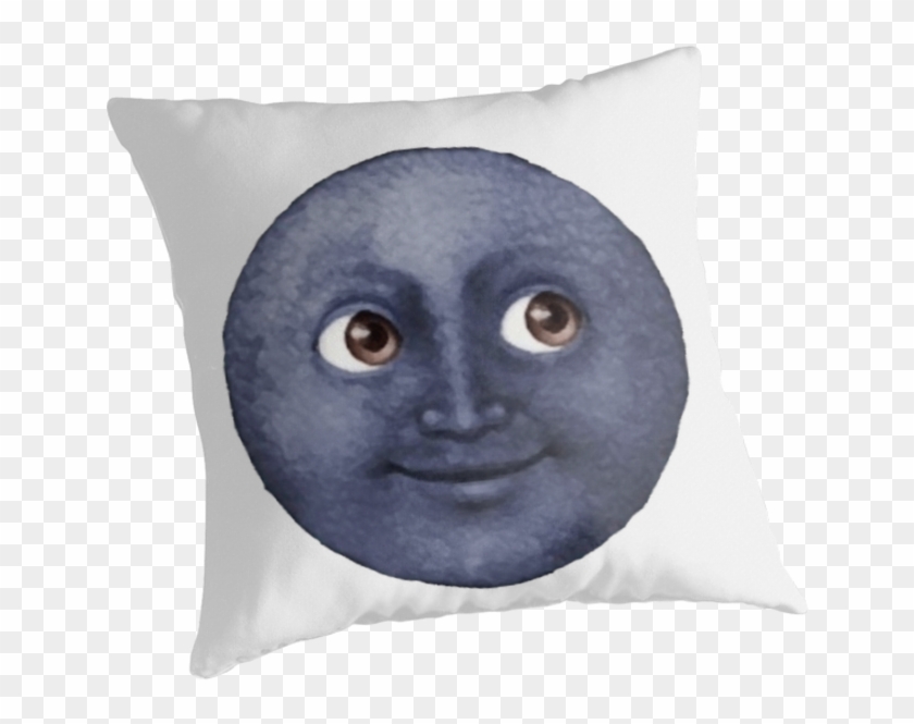 Moon Emoji Stickers Moon Emoji Small - Cushion Clipart #4431247