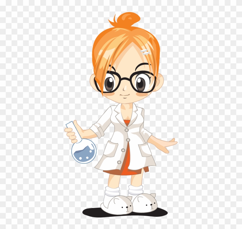 Lab Coat Cartoon Character Clipart #4431905