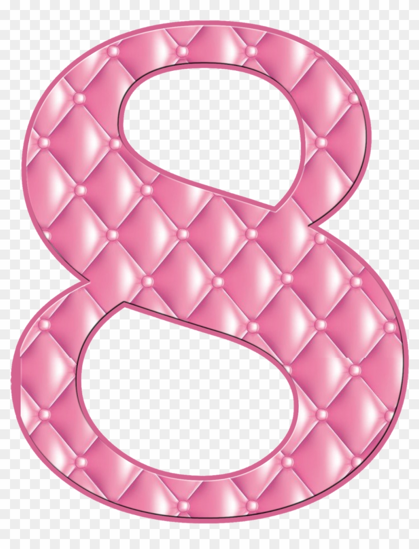 Números Capitonê Rosa - Numero 6 Rosa Png Clipart #4432032