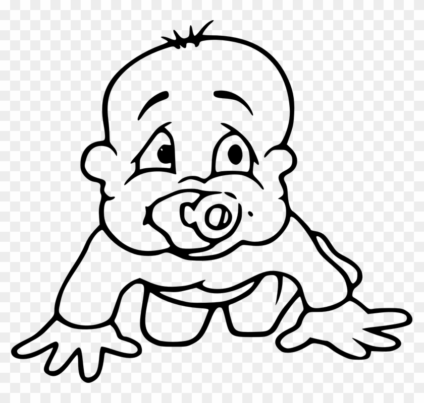 Chupete, Muñeco De Bebé, Anillo De Dentición - Baby Behind Bars Cartoon Clipart