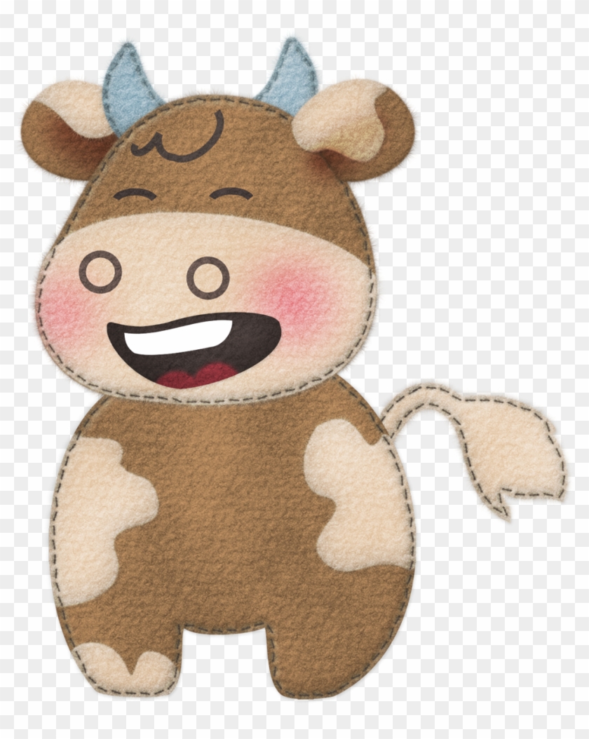 Animales Del Dulce Clipart De La Granja - Hình Con Bò Cười - Png Download