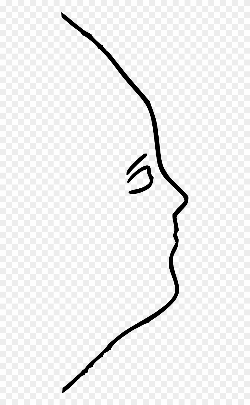 Face Female Profile Woman Png Image - Face Side Profile Outline Clipart #4432930