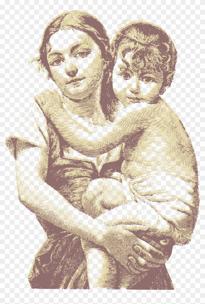 This Free Icons Png Design Of Vintage Woman With Child - Vintage Ad Tag Png Clipart #4433157