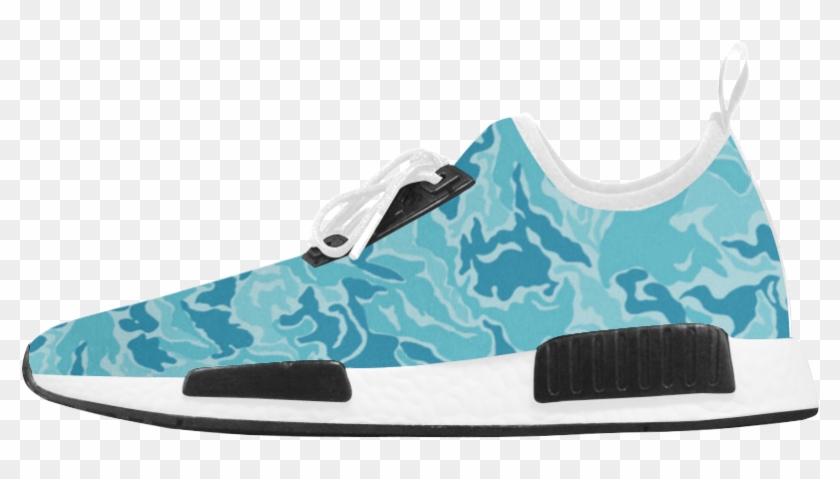 Camo Blue Camouflage Pattern Print Men's Draco Running - Basketball Shoe Clipart