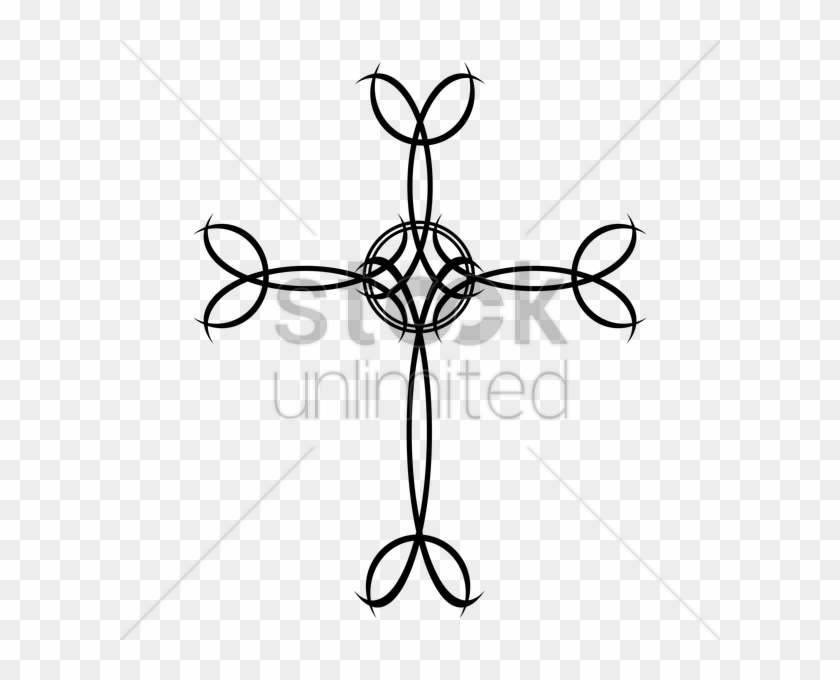 Tribal Cross Tattoo V矢量图形 - Icelandic Magical Staves Clipart #4433829