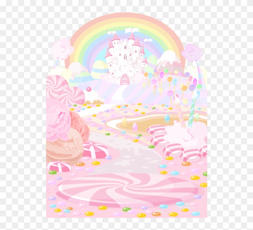 Castle Vector Candy Land - Candyland Backdrop Design Clipart #4434100
