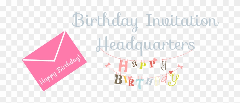 Birthday Invitation Headquarters - Graphic Design Clipart #4434130
