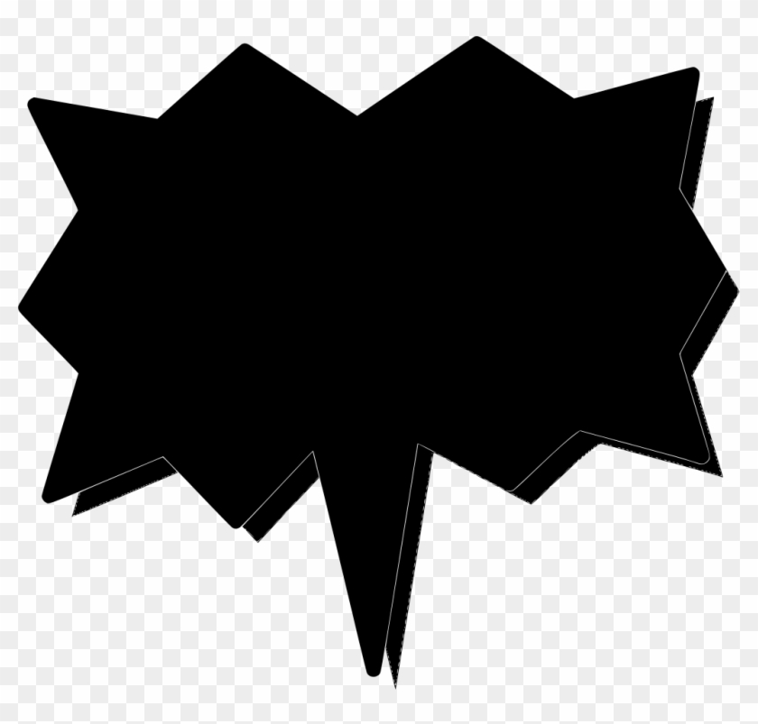 Note Burst Blank - Superhero Speech Bubble Png Clipart #4434467