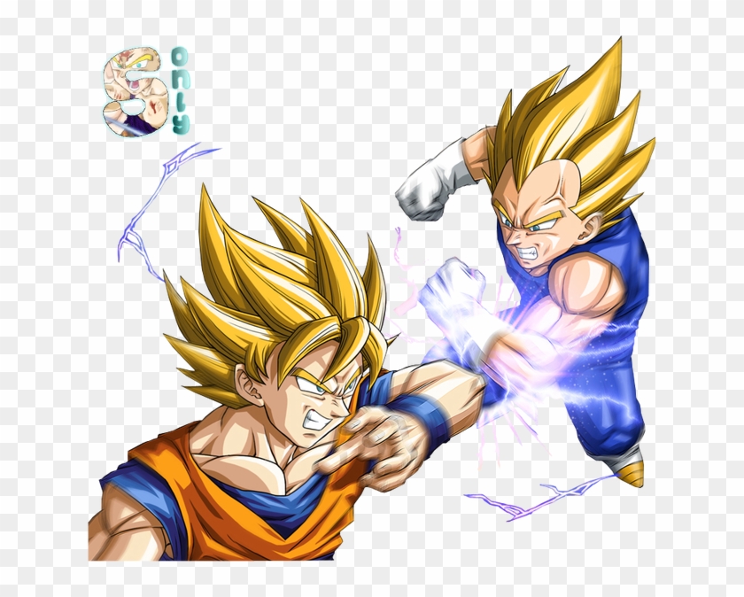 Goku Vs Vegeta Ssj - Dragon Ball Z Vegeta Vs Sangoku Clipart
