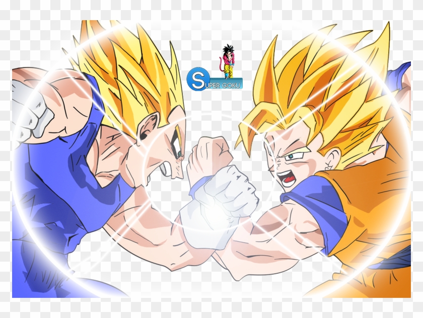 Goku Vs Vegeta By Supergoku37-d6kt1lf - Cartoon Clipart #4434813