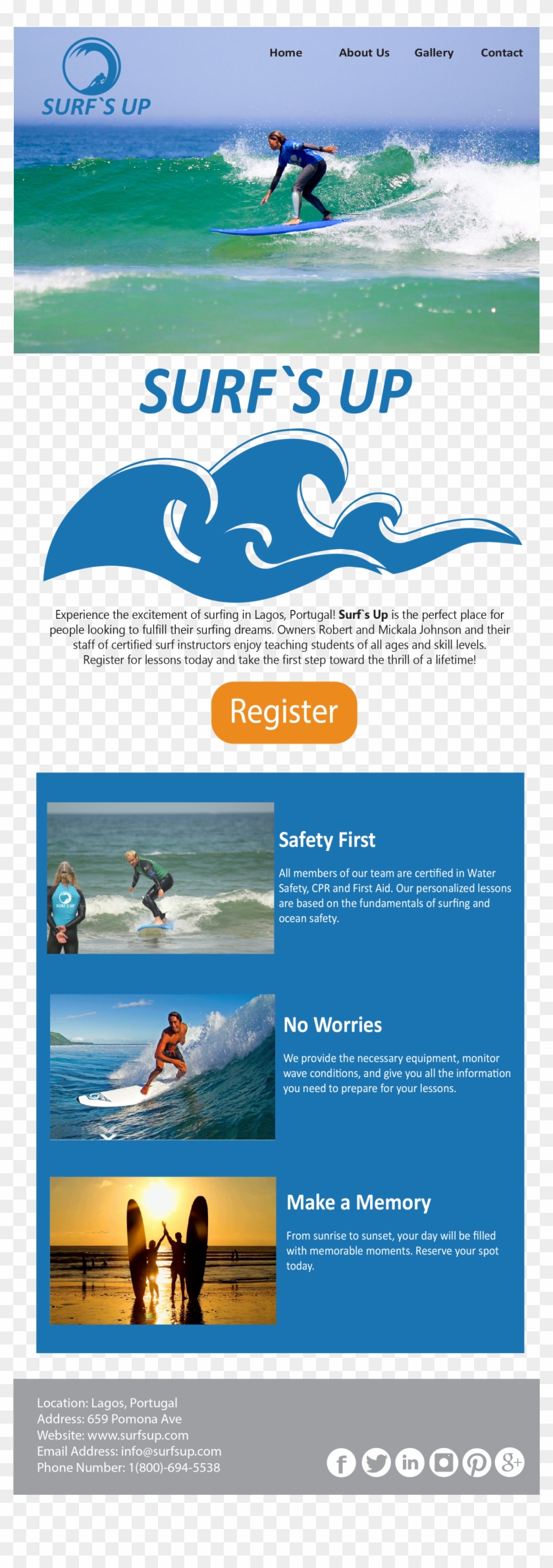 Surf`s Up - Surfing Clipart